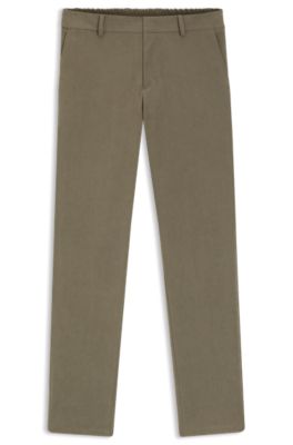 Slim-fit trousers in stretch corduroy, Light Brown