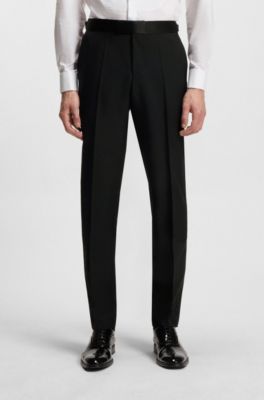 Esmoquin de dos piezas en mezcla de lana italiana, Negro