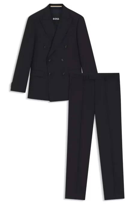 Two-piece slim-fit suit in pinstripe virgin wool