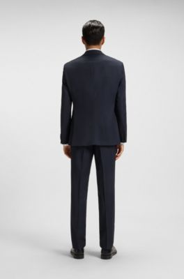 Micro-patterned two-piece regular-fit suit virgin wool