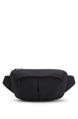 Belt bag with 3D logo patch, Black