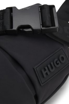 Belt bag with 3D logo patch, Black