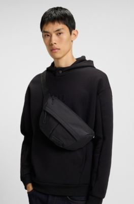 Belt bag with 3D logo patch, Black