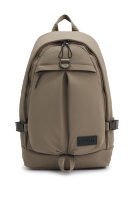 Mochila con parche de logotipo tridimensional de goma, Gris