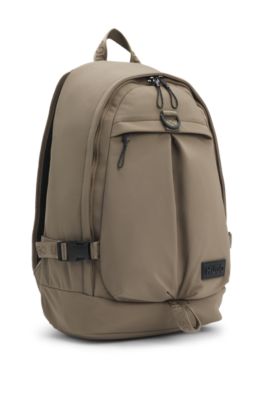Mochila con parche de logotipo tridimensional de goma, Gris