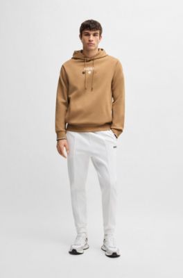 Sudadera con capucha de algod&oacute;n con dise&ntilde;o de tenis, Beige
