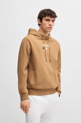 Sudadera con capucha de algod&oacute;n con dise&ntilde;o de tenis, Beige