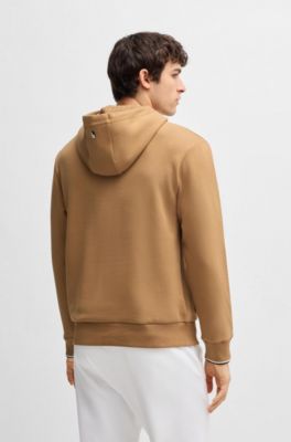 Sudadera con capucha de algod&oacute;n con dise&ntilde;o de tenis, Beige