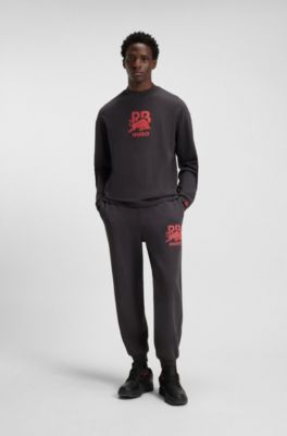 Camiseta HUGO&nbsp;x&nbsp;RB de algod&oacute;n con figura de toro, Marr&oacute;n oscuro