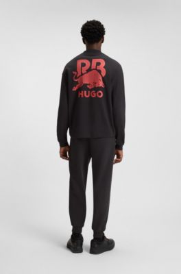 Camiseta HUGO&nbsp;x&nbsp;RB de algod&oacute;n con figura de toro, Marr&oacute;n oscuro