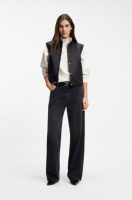 Water-repellent gilet with wadding, Black