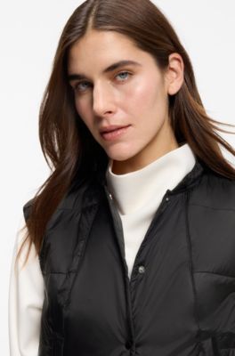 Water-repellent gilet with wadding, Black