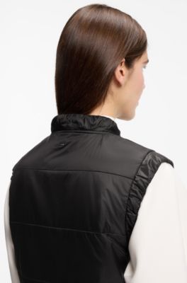 Water-repellent gilet with wadding, Black