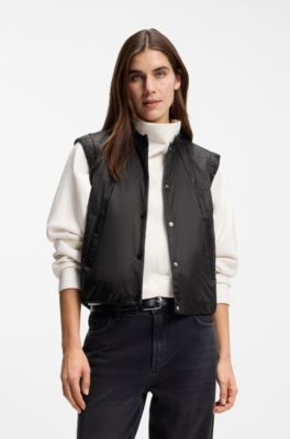 Water-repellent gilet with wadding, Black
