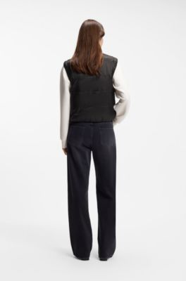 Water-repellent gilet with wadding, Black