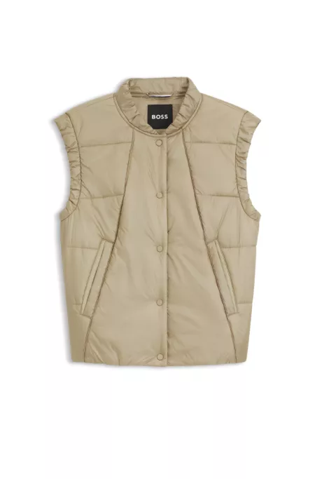 Water-repellent gilet with wadding