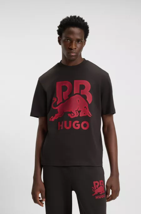 HUGO x RB bull-graphic T-shirt in cotton
