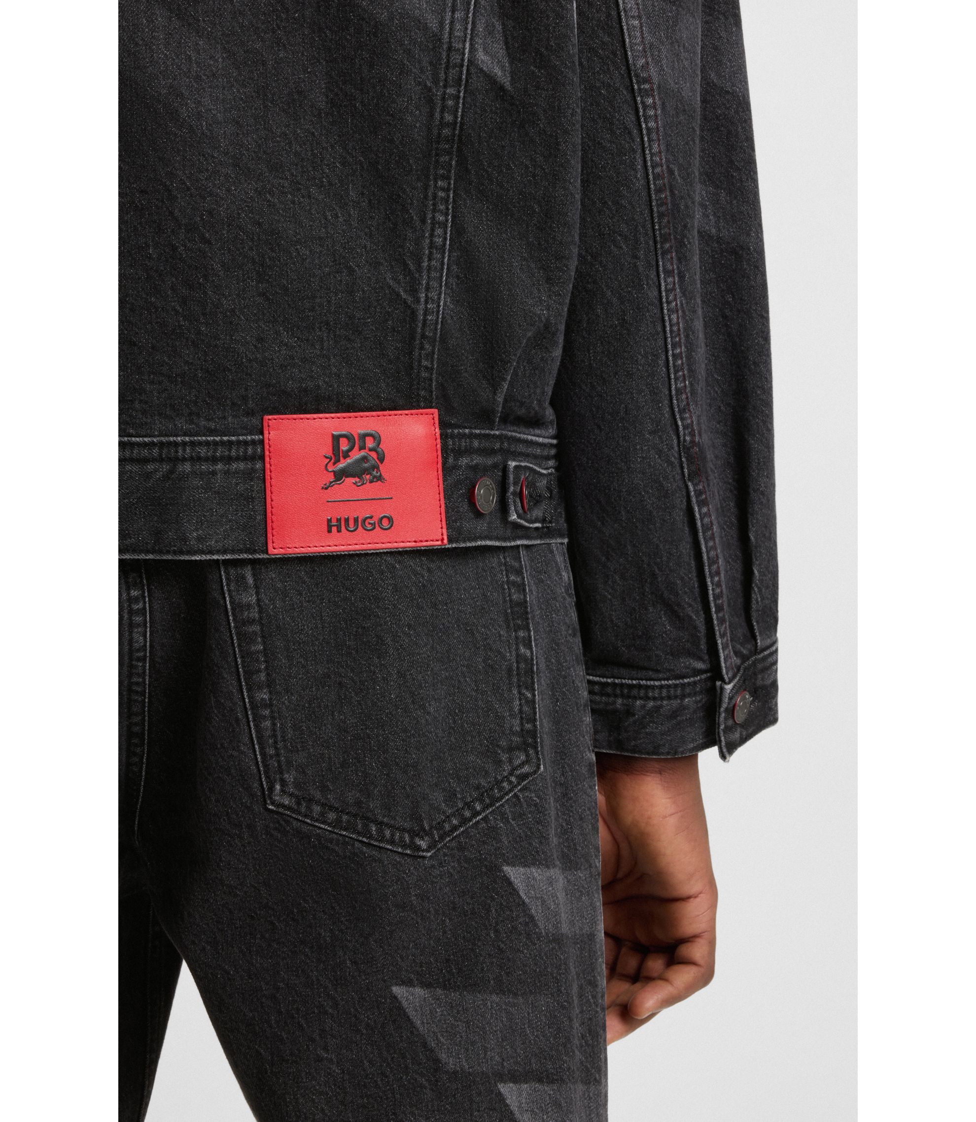 ジャケット・アウター 00s BOSS ORANGE black denim coat Archive 41GXQCl389L.jpg