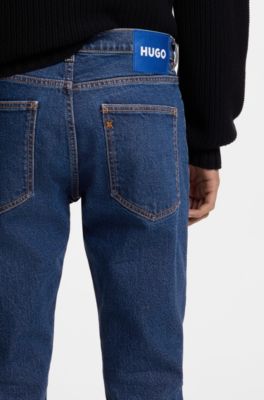 Jeans skinny fit de denim el&aacute;stico azul, Azul