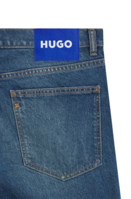 Jean Skinny en denim stretch bleu, Bleu