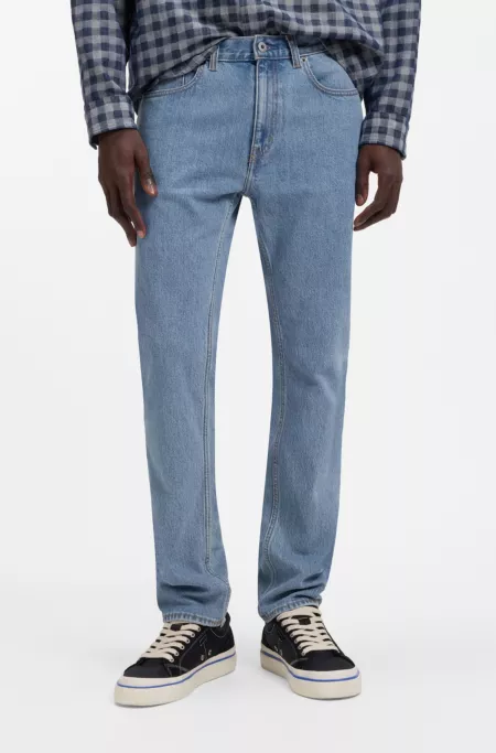Blue slim-fit jeans in stretch denim