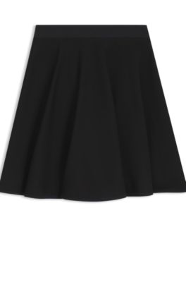 Minifalda en punto el&aacute;stico, Negro
