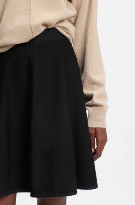 Minifalda en punto el&aacute;stico, Negro