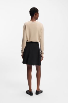 Jupe courte en jersey stretch, Noir