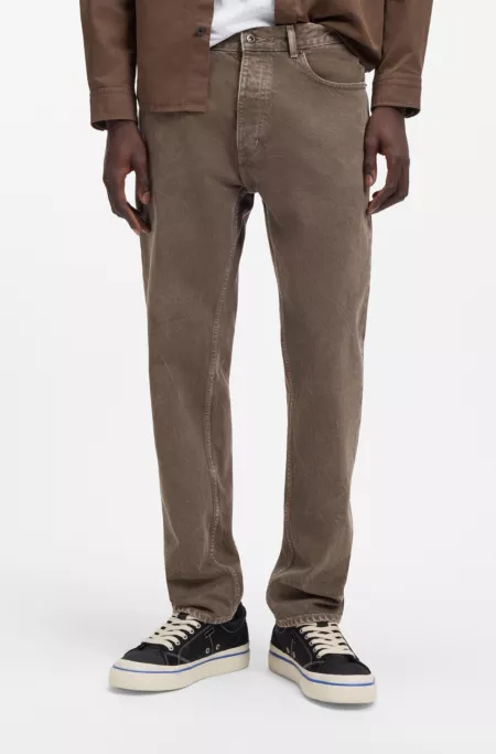 Regular-fit jeans in washed denim