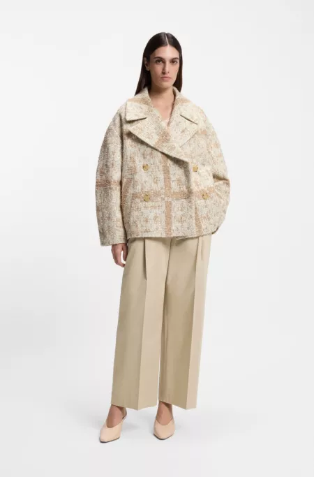 Relaxed-fit culottes in stretch cotton