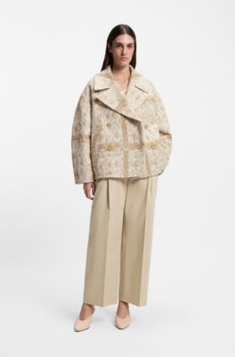 Jupe-culotte Relaxed en coton stretch, Beige clair