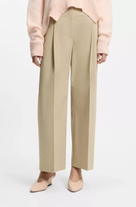 Relaxed-fit culottes in stretch cotton
