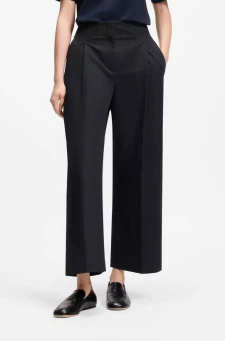 Relaxed-fit culottes in stretch cotton