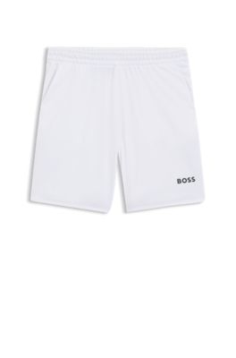 Active Shorts de secado r&aacute;pido en tejido el&aacute;stico con bolsillos amplios, Blanco