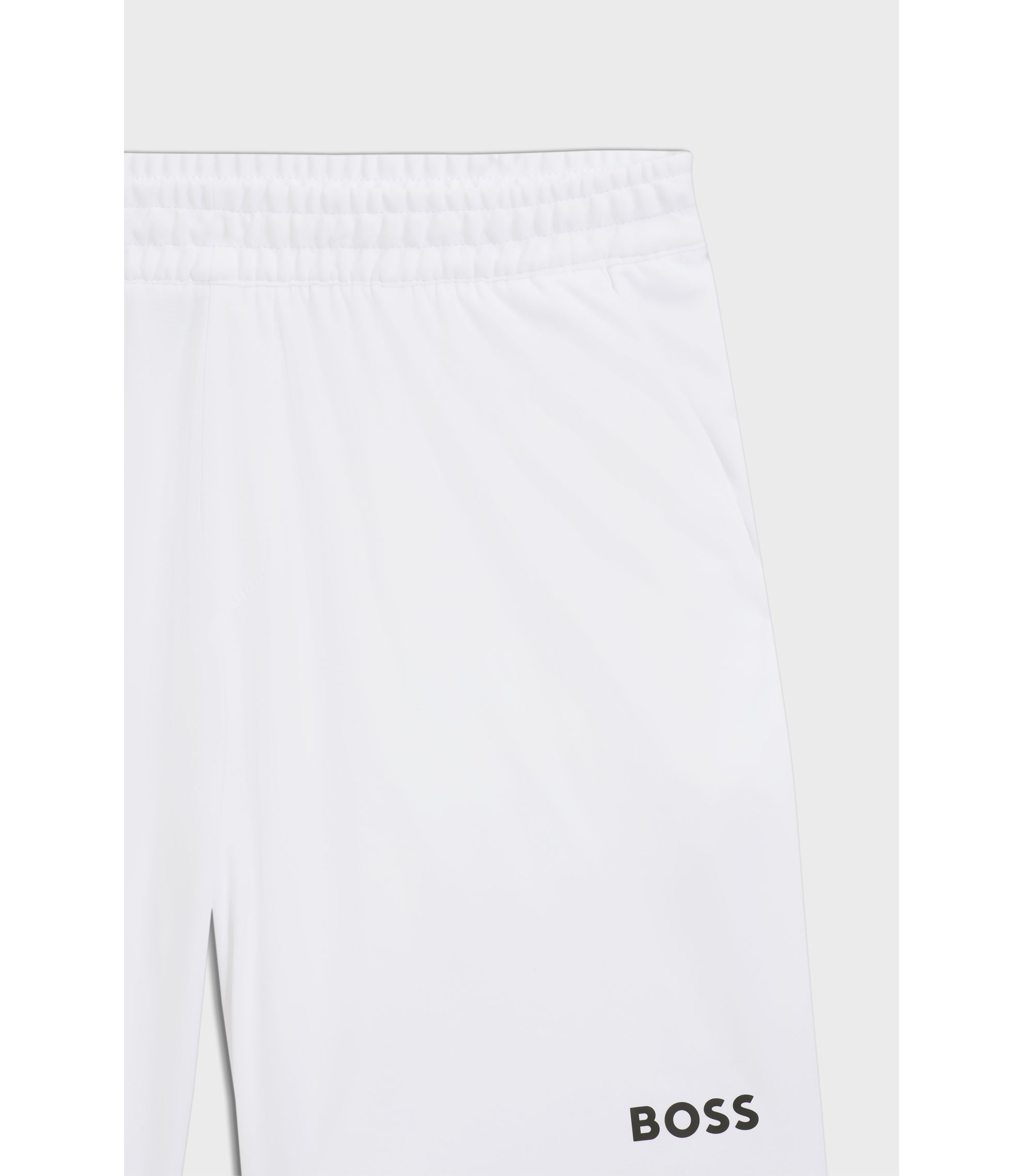 BOSS - Stretch shorts in quick-dry fabric - White