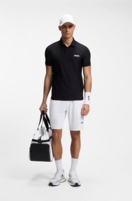 Active Stretch shorts in quick-dry fabric, White