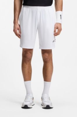 Short en tissu stretch &agrave; s&eacute;chage rapide avec poches, Blanc