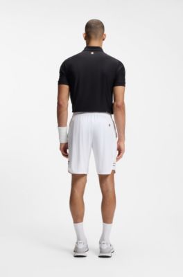 Active Stretch shorts in quick-dry fabric, White