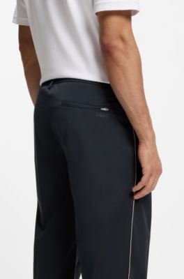 Tapered-fit trousers with water-repellent finish, Dark Blue