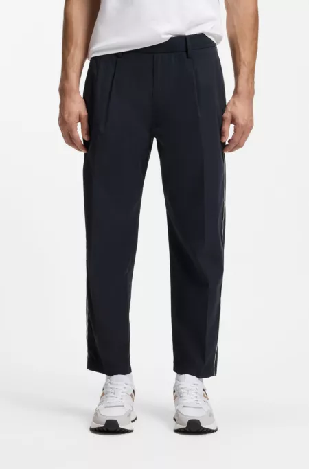Tapered-fit trousers with water-repellent finish