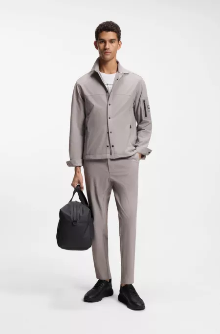 Relaxed-fit trousers in waffle fabric