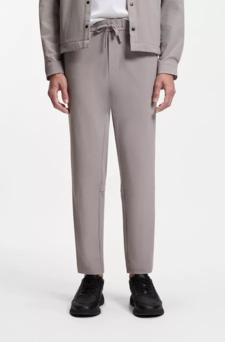 Relaxed-fit trousers in waffle fabric