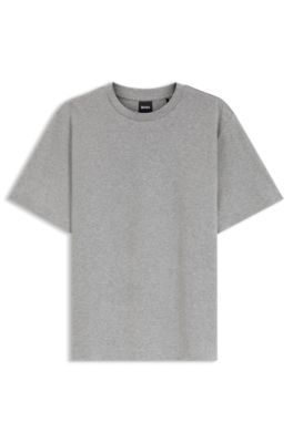 Camiseta relaxed fit en algod&oacute;n mercerizado, Gris claro