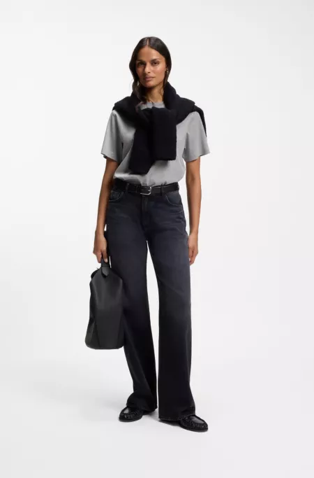 Relaxed-fit T-shirt in mercerized cotton
