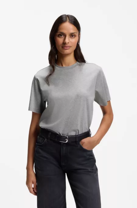 Relaxed-fit T-shirt in mercerized cotton