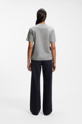 Camiseta relaxed fit en algod&oacute;n mercerizado, Gris claro