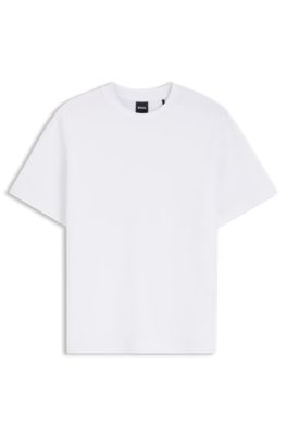 Camiseta relaxed fit en algod&oacute;n mercerizado, Blanco