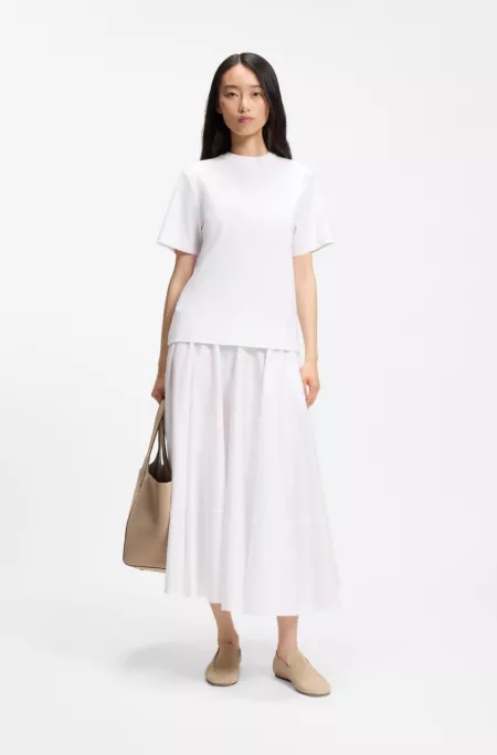 Relaxed-fit T-shirt in mercerized cotton