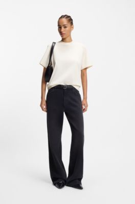 Camiseta relaxed fit en algod&oacute;n mercerizado, Blanco