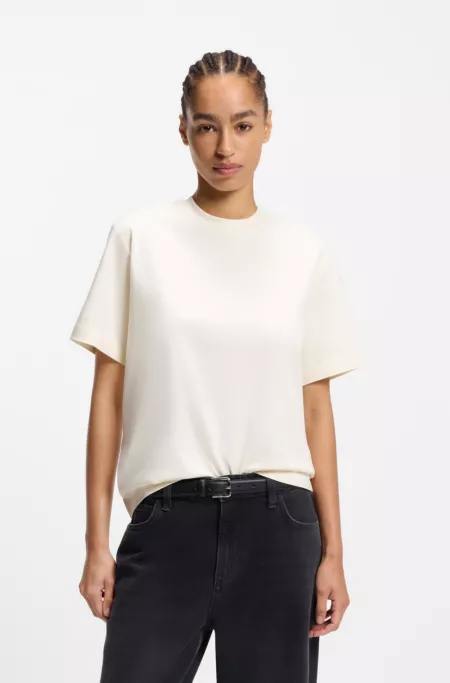 Relaxed-fit T-shirt in mercerized cotton